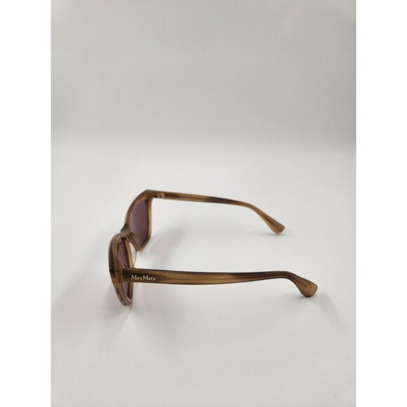 MAX MARA MM0011 47E Beige Brown Cat Eye Plastic Sunglasses Frame 58-16-140 LOGO5